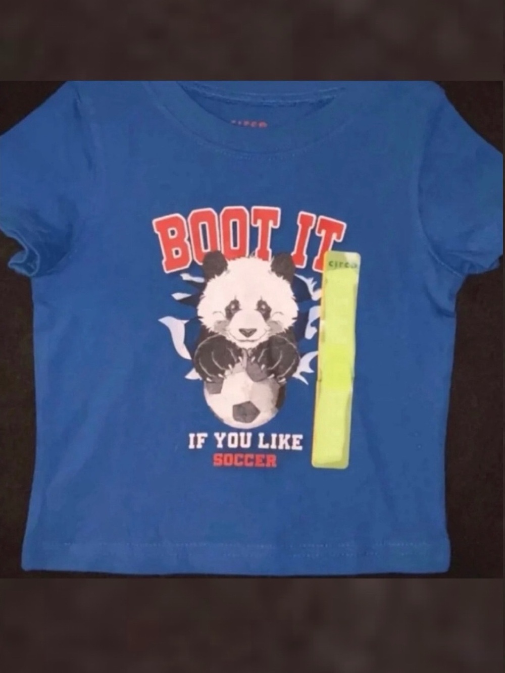 💞 New Baby & Toddler Boy Size 6 Month Blue Boot It If You Like Soccer Panda Tee
